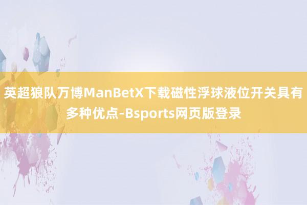 英超狼队万博ManBetX下载磁性浮球液位开关具有多种优点-Bsports网页版登录