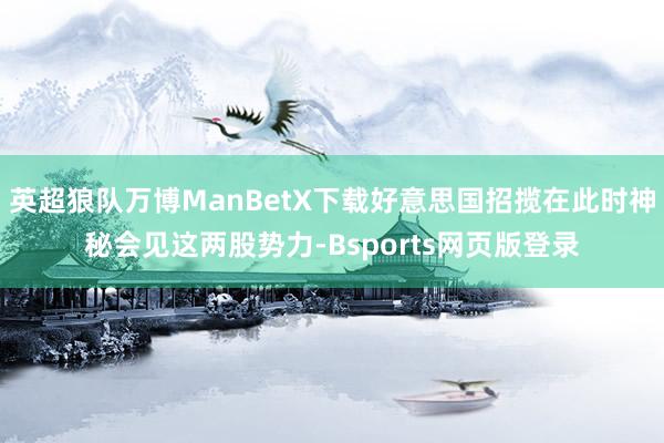 英超狼队万博ManBetX下载好意思国招揽在此时神秘会见这两股势力-Bsports网页版登录